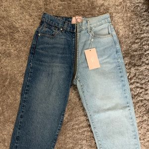 NWT Revice Tokyo Crop Two Tone Jeans 28